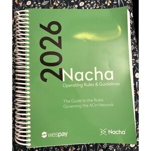 2026 Nacha Operating Rules ACH Book Payroll Banking Compliance Payroll Book